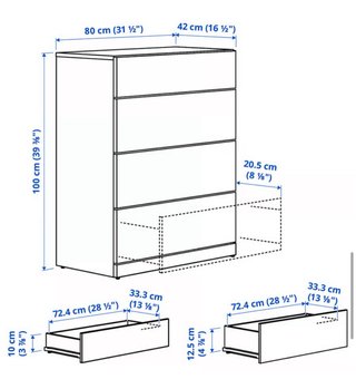 Cómoda Lastare IKEA Blanca Nueva