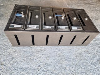 Buzón exterior modular negro 3 unidades