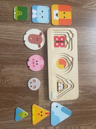 Lote 5 Puzzles Madera Encajables