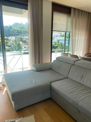 Sofá modular chaise longue bege