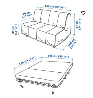 Sofá Cama Ikea Licksele Doble