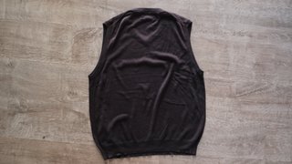 Gilet Chaps Uomo Marrone Scollo a V Taglia L