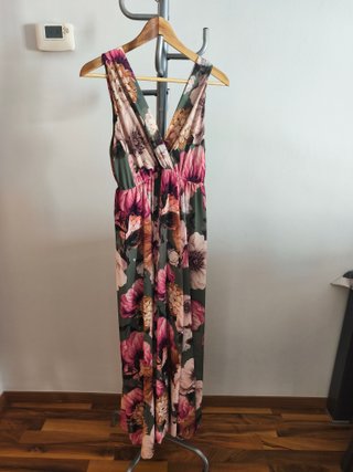 Vestido largo estampado floral