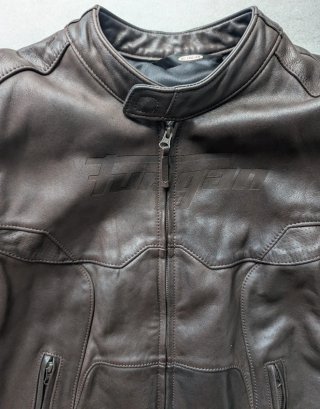 Chaqueta de cuero moto Furygan marrón