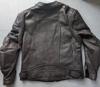 Chaqueta de cuero moto Furygan marrón