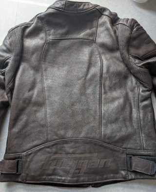 Chaqueta de cuero moto Furygan marrón