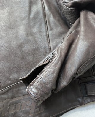 Chaqueta de cuero moto Furygan marrón