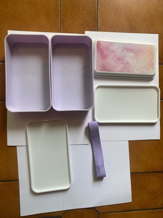 Portapranzo 2 livelli rosa