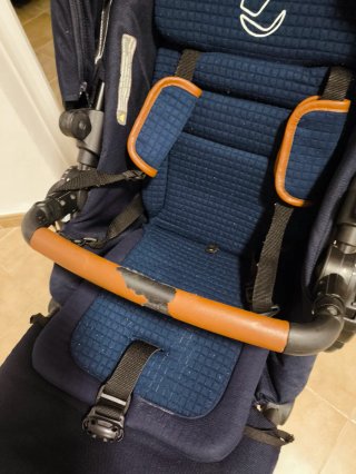 Carrito bebé y capazo azul marino