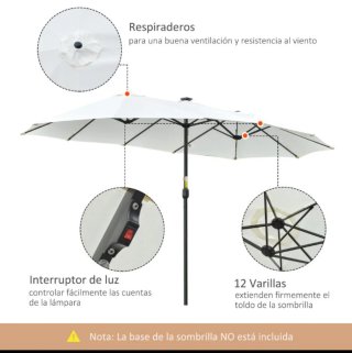 Sombrilla triple LED