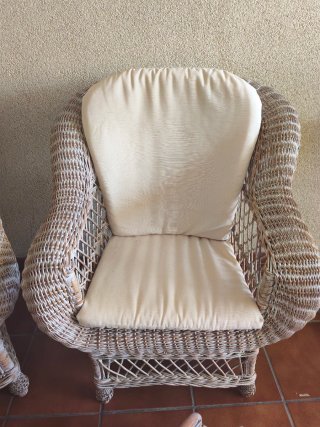 Conjunto Terraza Mimbre Beige