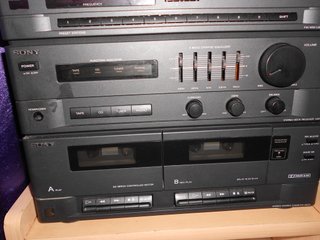 Equipo SONY : Tocadiscos + Amplificador + Radio +