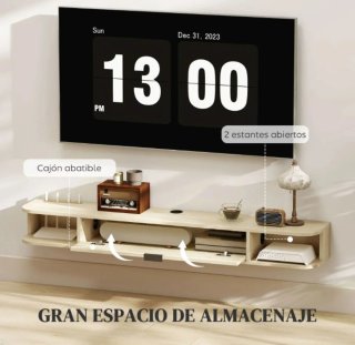 Mueble TV madera flotante