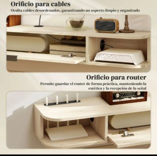 Mueble TV madera flotante