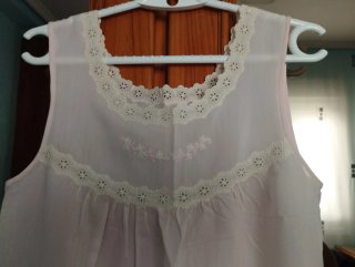 Camisón de algodón rosa