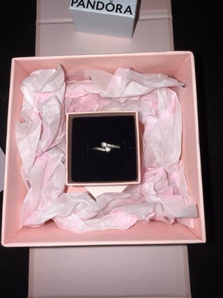 Anillo Pandora Plata Corazones