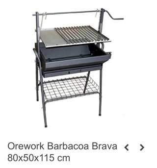 Barbacoa Brava Metal Negra y Plateada