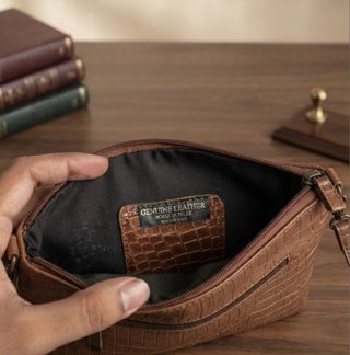 Bolso bandolera efecto cocodrilo
