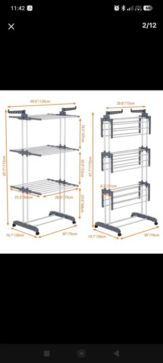 Tendedero vertical plegable