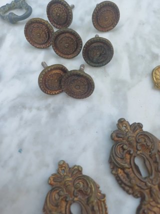 Tiradores vintage metalicos antiguos