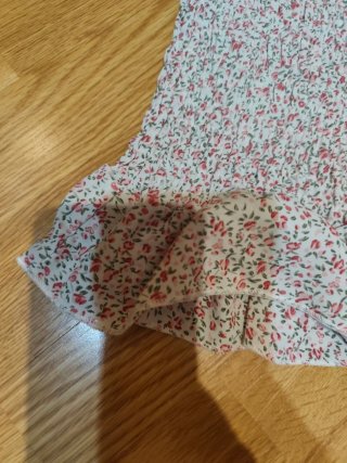 Falda fruncida floral talla única