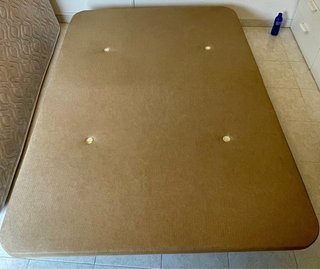 Base cama tapizada 135x190 cm beige