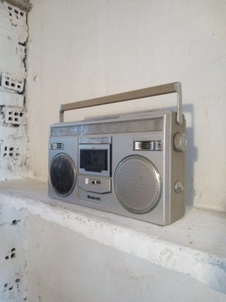 Radio Cassette Panasonic Plata/Beige