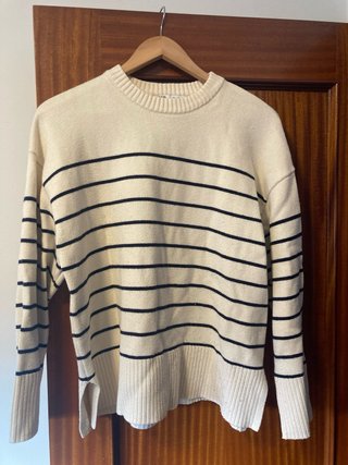 Jersey rayas beige y negro Talla L