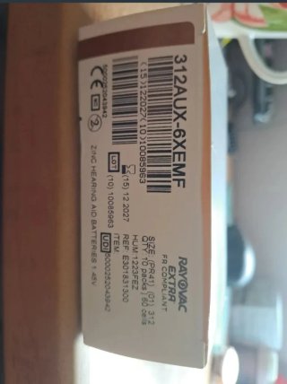 Pilas Rayovac Zinc hearing aid 312