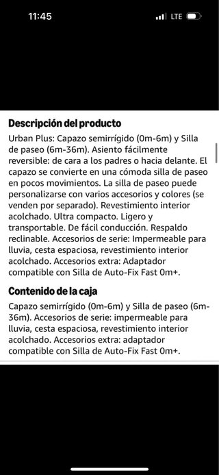 Silla de bebé Chicco Urban Plus