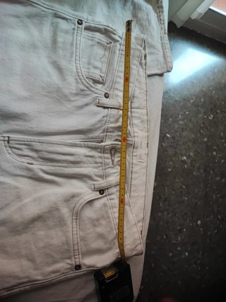 Pantalón Mango Blanco Talla 38 bolsillos grandes