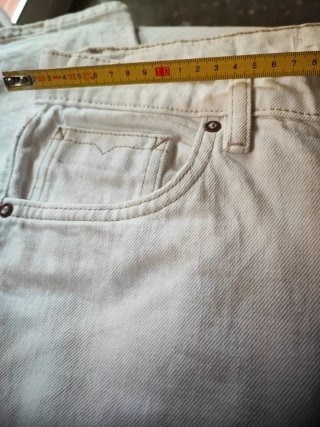 Pantalón Mango Blanco Talla 38 bolsillos grandes