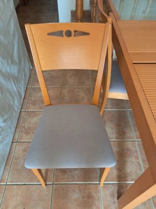 Mesa comedor extensible con 4 sillas