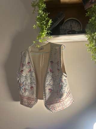 Chaleco bordado talla única