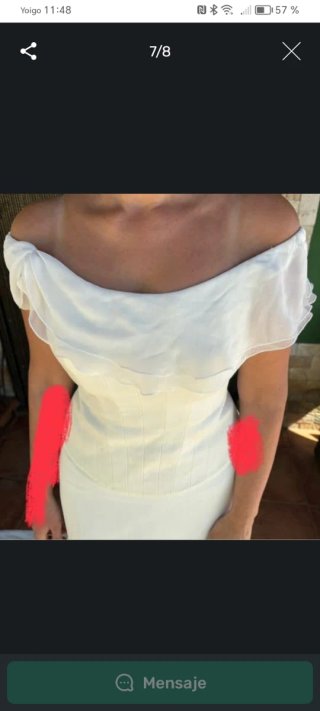 Vestido de Novia Blanco/Amarillo