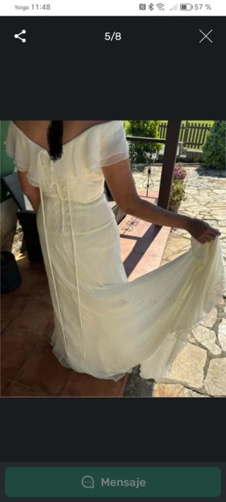 Vestido de Novia Blanco/Amarillo
