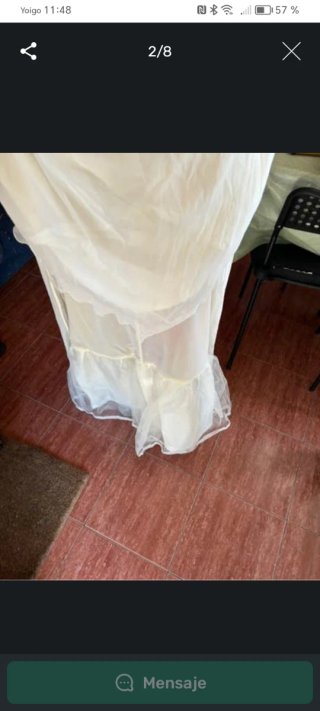 Vestido de Novia Blanco/Amarillo