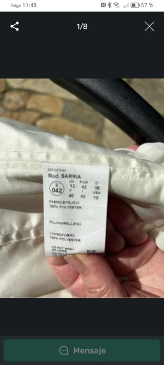 Vestido de Novia Blanco/Amarillo