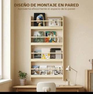 Estantería de madera para pared