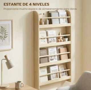 Estantería de madera para pared