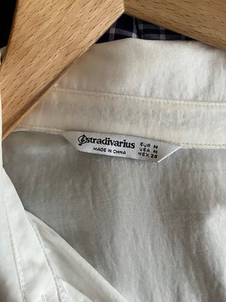 Camisa Stradivarius Blanca Talla M