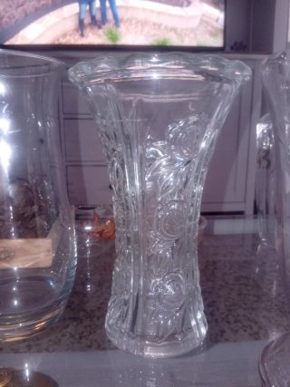 Jarrón Cristal Multicolor y Transparente