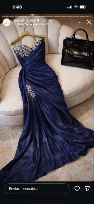Vestido de fiesta Voguethelabel azul
