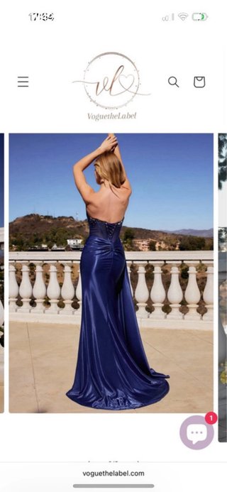 Vestido de fiesta Voguethelabel azul