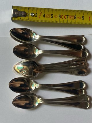 12 Cucchiaini Argento 800 - 90,6 gr con scatola