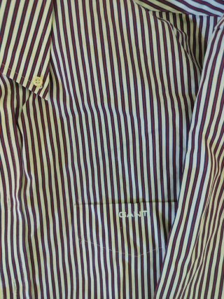 Camisa GANT Madison Poplin Rayas Morado Talla 3XL