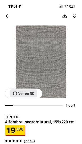 Alfombra Ikea gris