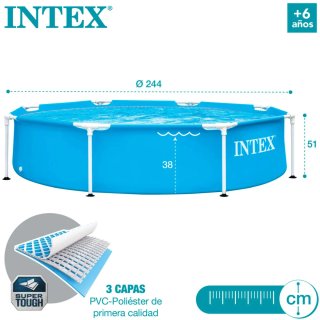 Piscina Desmontable Marco Metal Intex 28205NP
