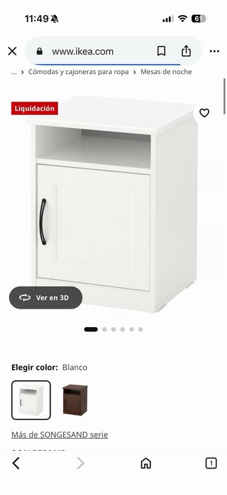 2 Mesitas de Noche IKEA Songesand