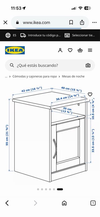 2 Mesitas de Noche IKEA Songesand